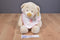 Hugfun Tan Teddy Bear and Girl Infant Bib Rattle Plush