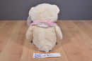 Hugfun Tan Teddy Bear and Girl Infant Bib Rattle Plush