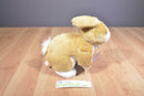 Commonwealth Tan and White Bunny Rabbit with Purple Bow 1999 Beanbag Plush