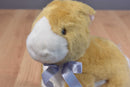 Commonwealth Tan and White Bunny Rabbit with Purple Bow 1999 Beanbag Plush