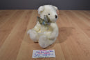 Dan Dee Vase Hugger White Bear with Green Bow Plush