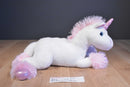 Ganz Astra White Pink Unicorn Beanbag Plush
