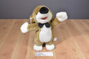 Diamond Plush Brown and White Mouse With Black Bow Tie Plush