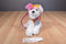 Poochie and Co. White Pink Terrier Orange Sequins Plush Bag Purse