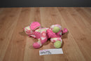 Douglas Quilted Pink and Green Flowered Puppy Dog Beanbag Plush