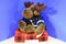 Wishpets Mr. Chocolate Moose in Snowman Christmas Sweater 1999 Plush