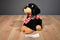 Hugfun Rottweiler With Red Heart Bow Plush