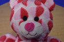 Animal Adventure Pink and Red Heart Teddy Bear 2019 Beanbag Plush