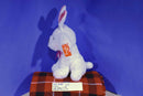 Gitzy White Lab Puppy Dog with Pink Polka-Dot Bunny Ears Beanbag Plush