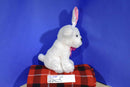 Gitzy White Lab Puppy Dog with Pink Polka-Dot Bunny Ears Beanbag Plush