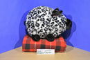 Fab NY Black and White Leopard Print Plush Piggy Bank