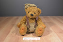 Dan Dee Jointed Teddy Bear Corduroy Suspenders Overalls Plush