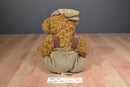 Dan Dee Jointed Teddy Bear Corduroy Suspenders Overalls Plush
