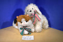 Commonwealth Rabbit Ears Production Gingham Dog and Calico Cat 1990 Plushes