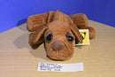 Dan Dee Big Eyed Brown Dog Plush 2014 Corduroy Pencil Pouch Bag