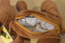Dan Dee Big Eyed Brown Dog Plush 2014 Corduroy Pencil Pouch Bag