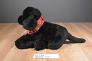 Build-A-Bear Black Lab With Red Paisley Bandana Beanbag Plush
