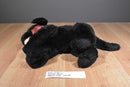 Build-A-Bear Black Lab With Red Paisley Bandana Beanbag Plush