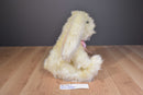 Cream and Beige Bunny Rabbit With Pink Bow Plush