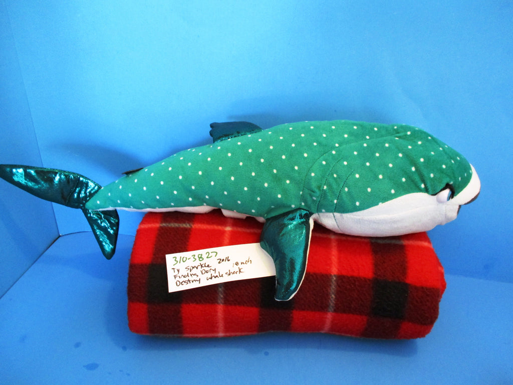 Ty Sparkle Disney Finding Dory Destiny Whale Shark 2016 Beanbag Plush Hurricane Jack Surplus