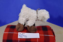 Cal Plush Beige and Brown Lamb Beanbag Plush