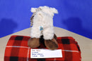 Cal Plush Beige and Brown Lamb Beanbag Plush