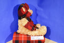 Hugfun St. Judes Tanner Tan Bear Red Hat Mittens Scarf 2006 Beanbag Plush