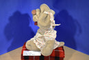 Ganz Heritage Wrinkles Girl Hound Dog Puppet Plush Wearing a Flower Dress