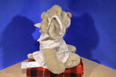 Ganz Heritage Wrinkles Girl Hound Dog Puppet Plush Wearing a Flower Dress