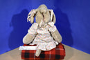 Ganz Heritage Wrinkles Girl Hound Dog Puppet Plush Wearing a Flower Dress