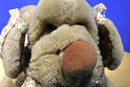 Ganz Heritage Wrinkles Girl Hound Dog Puppet Plush Wearing a Flower Dress