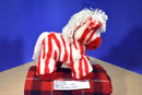 First & Main Peppermint Red and White Zebra Beanbag Plush