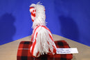 First & Main Peppermint Red and White Zebra Beanbag Plush