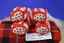 First & Main Peppermint Red and White Zebra Beanbag Plush