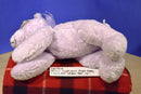 Chosun Cuddle Zone Purple Floppy Laying Bear with Bow 2001 Plush