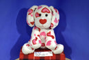 Build-A-Bear White Puppy 2012 Plush with Pink and Red Hearts
