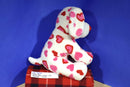Build-A-Bear White Puppy 2012 Plush with Pink and Red Hearts