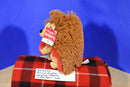 Carlton Cards Stuck On You Hedgehog Plush with Red Heart