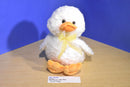 Caltoy White and Orange Duck Plush with Yellow Bow