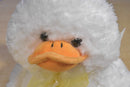 Caltoy White and Orange Duck Plush with Yellow Bow