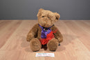 Fiesta Brown Terry Bear Purple Scarf 1996 Plush