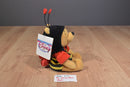 Disney Store Valentines Winnie The Pooh Bumble Bee Beanbag Plush