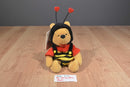 Disney Store Valentines Winnie The Pooh Bumble Bee Beanbag Plush