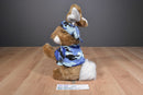 Dan Dee Brown and White Bunny Rabbit Plush in Blue Camo Shirt and Hat