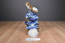 Dan Dee Brown and White Bunny Rabbit Plush in Blue Camo Shirt and Hat