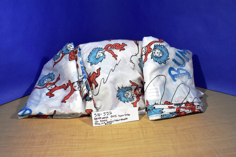 Northwest Dr Seuss Thing Twin 1 Fitted 2 Flat Sheets