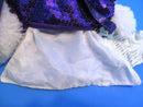Poochie and Co. Westie Purple Sequins Plush Bag Purse