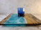 River Birch - Live Edge - Spalted - Blue Ocean Wave Epoxy Resin Serving Board