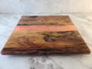 Silver Maple - Live Edge - Spalted - Orange Cream Epoxy Resin River Serving Board