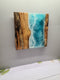 River Birch - Live Edge - Spalted - Blue Ocean Wave Epoxy Resin Serving Board